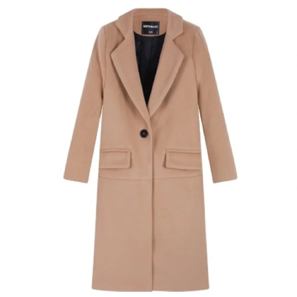 Elegant Tan Trench Coat for Women - Picture 1 of 16